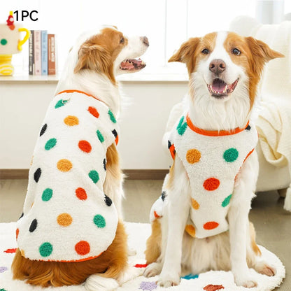 M-7XL Autumn Winter Plush Cute Bear Pattern Large Dog Sweater Warm Wool Hoodie Coat Large Pet Vest Sweater Pet Puppy Clothes