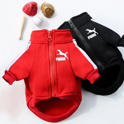 Baseball Dog Jacket Winter Dog Clothes for Small Medium Puppy Pet Vest French Bulldog Sweatshirt Chihuahua Costume Coat