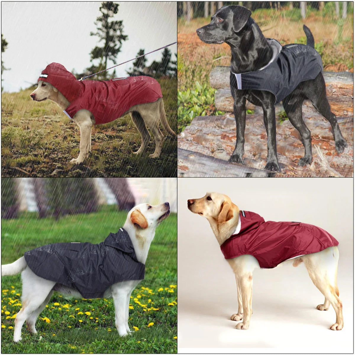 Dog Raincoat Convenient Reflective Pet Rainy Dog Clothes Outdoor Waterproof Cape Pet Raincoat